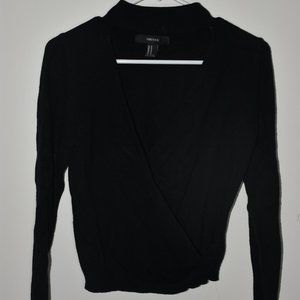Surplice Black Sweater